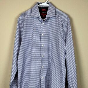 Awareness Kenneth Cole Purple/White Stripe Non Iron Slim Fit shirt; Size 16.5T